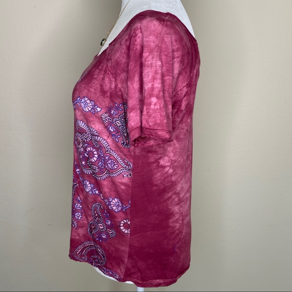 Lucky Brand Tie Dye Boho Print Shirt NWOT - Picture 2 of 7